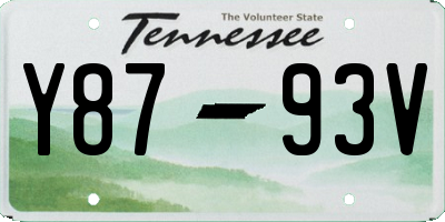 TN license plate Y8793V