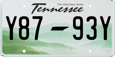 TN license plate Y8793Y