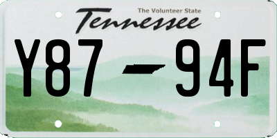 TN license plate Y8794F