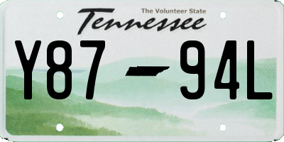 TN license plate Y8794L