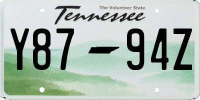 TN license plate Y8794Z