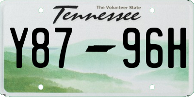 TN license plate Y8796H