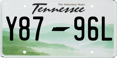 TN license plate Y8796L