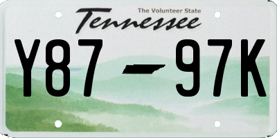 TN license plate Y8797K
