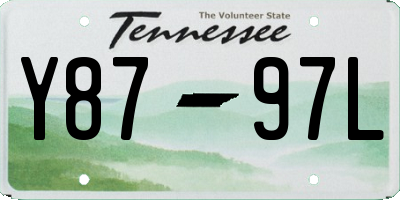 TN license plate Y8797L