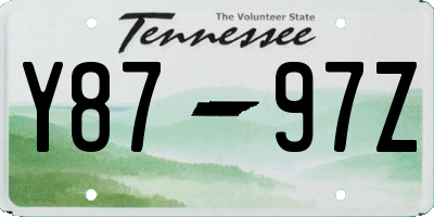 TN license plate Y8797Z