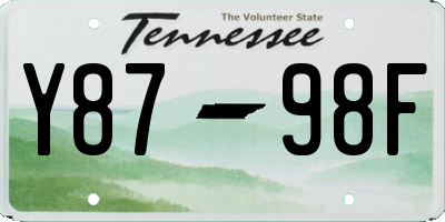 TN license plate Y8798F