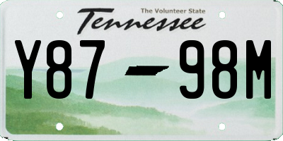 TN license plate Y8798M