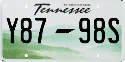 TN license plate Y8798S
