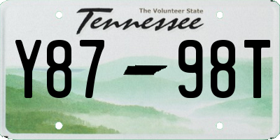 TN license plate Y8798T
