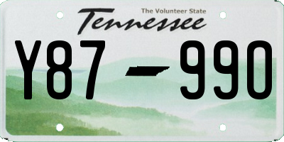 TN license plate Y8799O