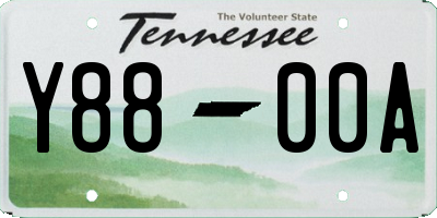 TN license plate Y8800A