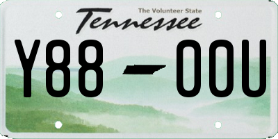TN license plate Y8800U
