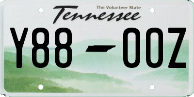 TN license plate Y8800Z