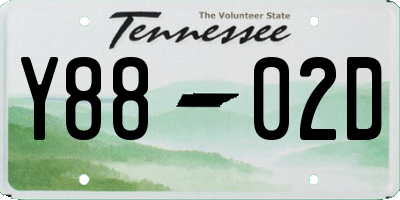 TN license plate Y8802D