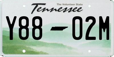 TN license plate Y8802M
