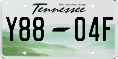 TN license plate Y8804F