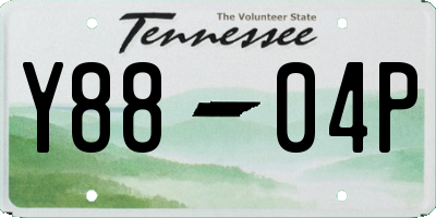 TN license plate Y8804P