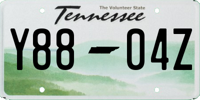 TN license plate Y8804Z