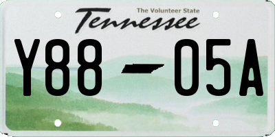 TN license plate Y8805A