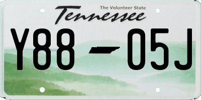 TN license plate Y8805J