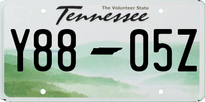 TN license plate Y8805Z