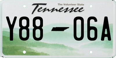 TN license plate Y8806A