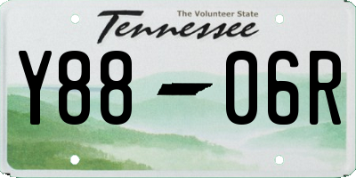 TN license plate Y8806R