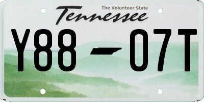 TN license plate Y8807T