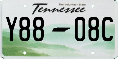 TN license plate Y8808C