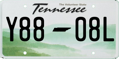 TN license plate Y8808L