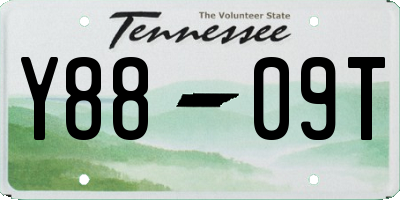 TN license plate Y8809T