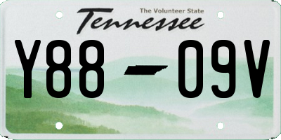 TN license plate Y8809V