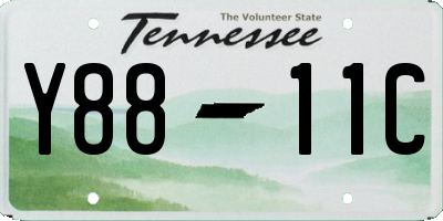 TN license plate Y8811C