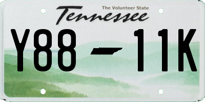 TN license plate Y8811K