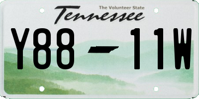 TN license plate Y8811W