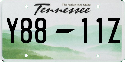 TN license plate Y8811Z