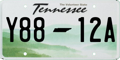 TN license plate Y8812A