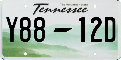 TN license plate Y8812D