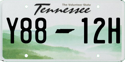 TN license plate Y8812H