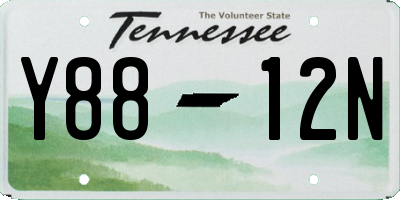 TN license plate Y8812N