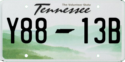 TN license plate Y8813B