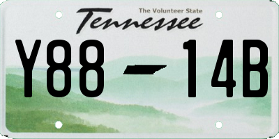 TN license plate Y8814B