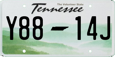 TN license plate Y8814J
