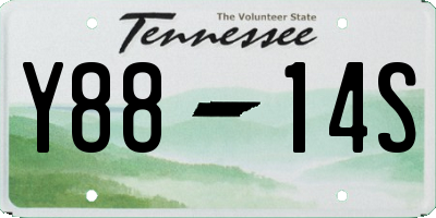 TN license plate Y8814S