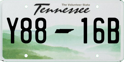 TN license plate Y8816B