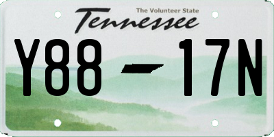 TN license plate Y8817N