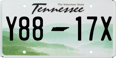 TN license plate Y8817X