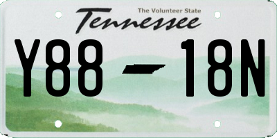 TN license plate Y8818N