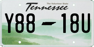 TN license plate Y8818U
